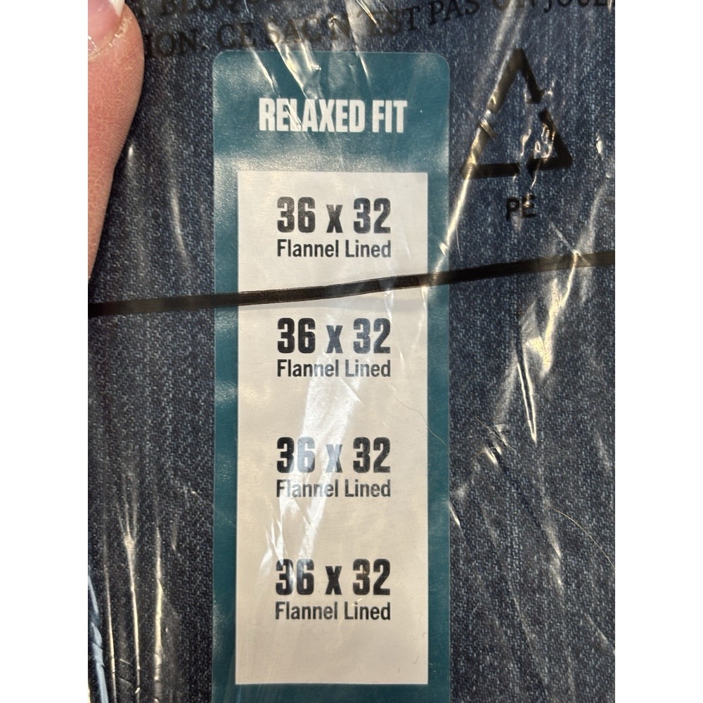 New Carhartt Fleece Lined Relaxed Fit 5-Pocket 36 x 32 Men's Jeans BD4942-M Work - Picture 4 of 9